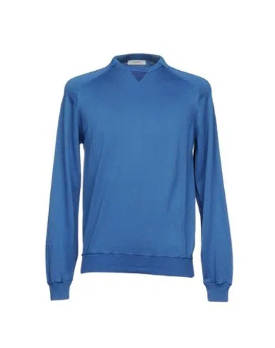 Alpha Studio Man Sweater Blue Size 36 Cotton