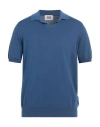 Alpha Studio Man Sweater Blue Size 42 Cotton