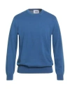 Alpha Studio Man Sweater Blue Size 42 Cotton