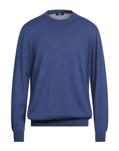 Alpha Studio Man Sweater Blue Size 46 Cotton, Cashmere