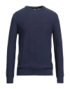 Alpha Studio Man Sweater Blue Size 46 Wool