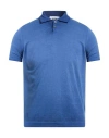 Alpha Studio Man Sweater Bright Blue Size 44 Cotton