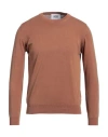 Alpha Studio Man Sweater Brown Size 38 Cotton
