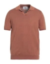 Alpha Studio Man Sweater Brown Size 40 Cotton