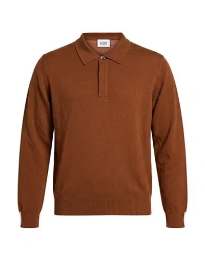 Alpha Studio Man Sweater Brown Size 40 Geelong Wool