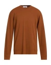 Alpha Studio Man Sweater Brown Size 44 Cotton, Polyester
