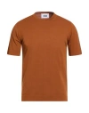 Alpha Studio Man Sweater Brown Size 44 Cotton, Polyester