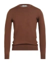 Alpha Studio Man Sweater Brown Size 44 Merino Wool