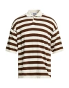 Alpha Studio Man Sweater Brown Size 48 Cotton In Multi
