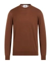 Alpha Studio Man Sweater Brown Size 50 Cotton