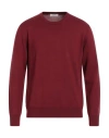 Alpha Studio Man Sweater Burgundy Size 42 Wool, Cashmere, Silk In Red