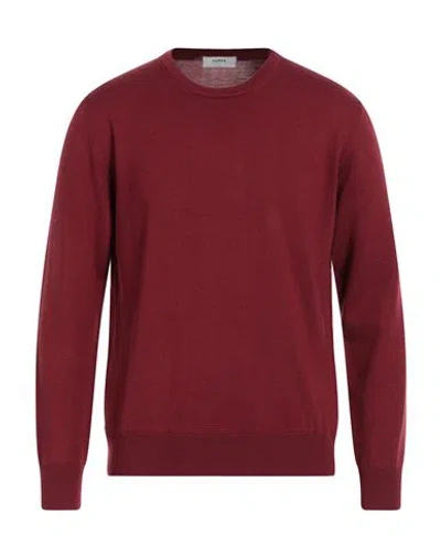 Alpha Studio Man Sweater Burgundy Size 42 Wool, Cashmere, Silk In Red