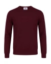Alpha Studio Man Sweater Brick Size 44 Merino Wool In Burgundy