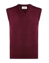 Alpha Studio Man Sweater Burgundy Size 44 Merino Wool In Red
