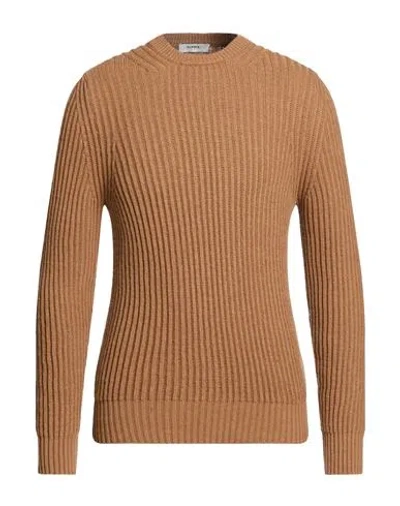 Alpha Studio Man Sweater Camel Size 38 Wool, Viscose, Polyamide, Textile Fibers In Sand