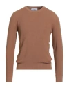 Alpha Studio Man Sweater Camel Size 40 Cotton, Polyester