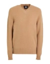 Alpha Studio Man Sweater Camel Size 40 Wool In Beige