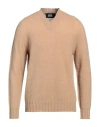 Alpha Studio Man Sweater Camel Size 40 Wool In Brown