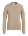 Alpha Studio Man Sweater Camel Size 40 Wool, Cashmere In Beige