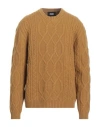 Alpha Studio Man Sweater Camel Size 42 Alpaca Wool, Polyamide, Cotton, Modal, Elastane In Beige
