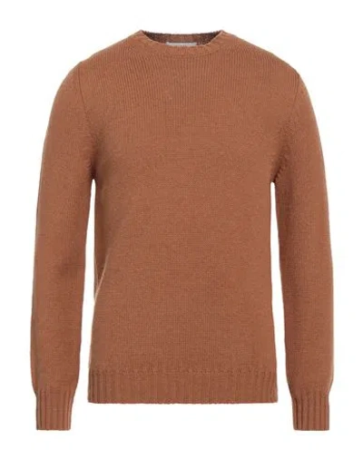Alpha Studio Man Sweater Camel Size 44 Acrylic, Alpaca Wool, Wool In Beige