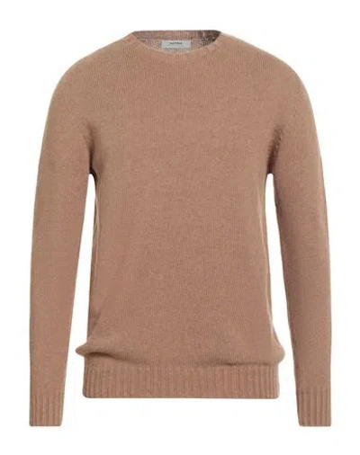 Alpha Studio Man Sweater Camel Size 44 Recycled Wool, Ecovero Viscose, Recycled Polyamide, Recycled  In Sand