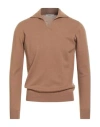Alpha Studio Man Sweater Camel Size 44 Wool, Cashmere In Multi