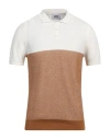 Alpha Studio Man Sweater Camel Size 46 Cotton In Beige