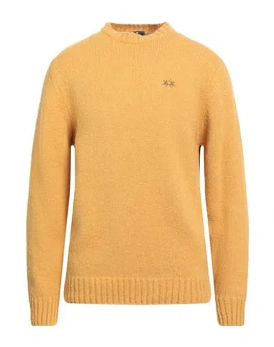 Alpha Studio Man Sweater Camel Size 50 Merino Wool