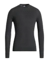 Alpha Studio Man Sweater Charcoal Size 38 Merino Wool In Gray