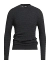 Alpha Studio Man Sweater Charcoal Size 42 Merino Wool In Gray