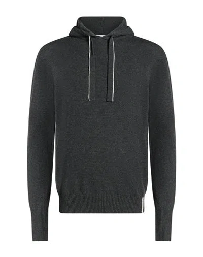 Alpha Studio Man Sweater Charcoal Size 42 Wool In Gray