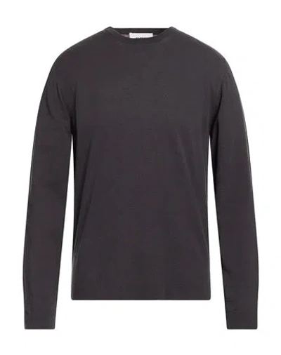 Alpha Studio Man Sweater Charcoal Size 46 Cotton, Polyester In Gray