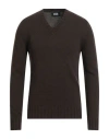 Alpha Studio Man Sweater Chocolate Brown Size 42 Wool, Viscose, Polyamide, Cashmere