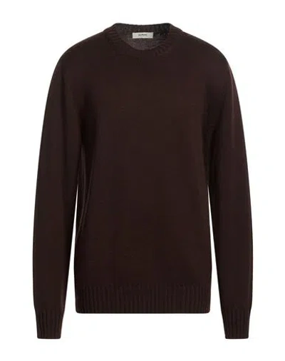 Alpha Studio Man Sweater Chocolate Brown Size 44 Wool