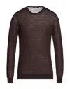 Alpha Studio Sweaters In Brown