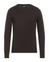 Alpha Studio Man Sweater Cocoa Size 40 Merino Wool In Brown
