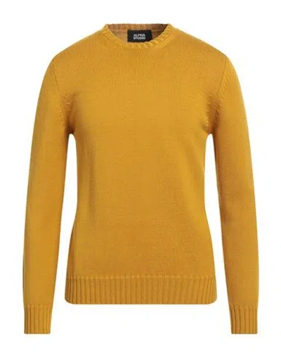 Alpha Studio Man Sweater Coral Size 38 Wool In Red