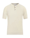 Alpha Studio Man Sweater Cream Size 40 Cotton In White