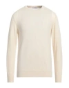 Alpha Studio Man Sweater Cream Size 42 Cashmere In White