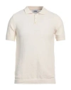 Alpha Studio Man Sweater Cream Size 42 Cotton, Polyamide, Elastane In White