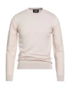 Alpha Studio Man Sweater Cream Size 42 Merino Wool