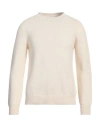 Alpha Studio Man Sweater Cream Size 44 Cotton, Polyamide In White