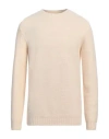 Alpha Studio Man Sweater Beige Size 40 Geelong Wool In White