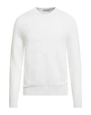 Alpha Studio Man Sweater Cream Size 44 Wool, Viscose, Polyamide, Cashmere In White