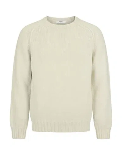Alpha Studio Man Sweater Cream Size 44 Wool In White
