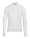 Alpha Studio Man Sweater Cream Size 48 Geelong Wool In White