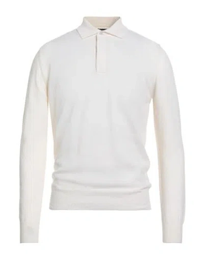 Alpha Studio Man Sweater Cream Size 48 Geelong Wool In White