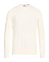 Alpha Studio Man Sweater Cream Size 50 Cotton In Neutral