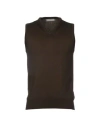 Alpha Studio Man Sweater Dark Brown Size 42 Cotton